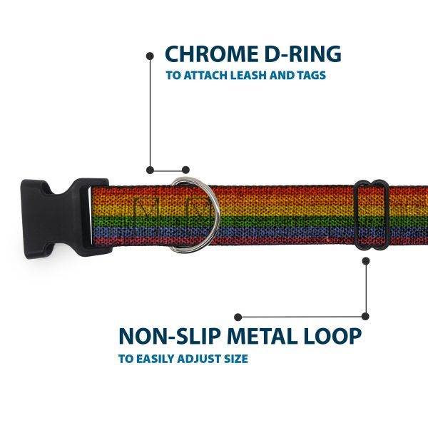 Plastic Clip Collar - Burlap Texture Rainbow For Discount - Image 5