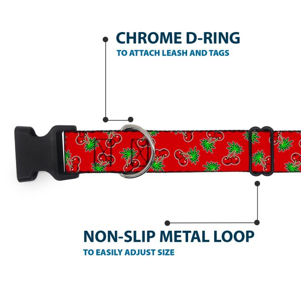 Plastic Clip Collar - Cherries2 Scattered Red For Sale - Image 5